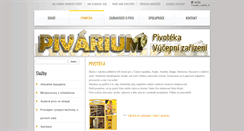 Desktop Screenshot of pivarium.cz
