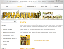 Tablet Screenshot of pivarium.cz